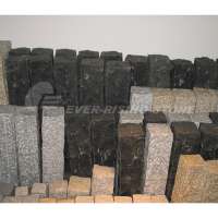 Black Grey Garden Granite Stone Palisade , Multi Color Granit Palisaden